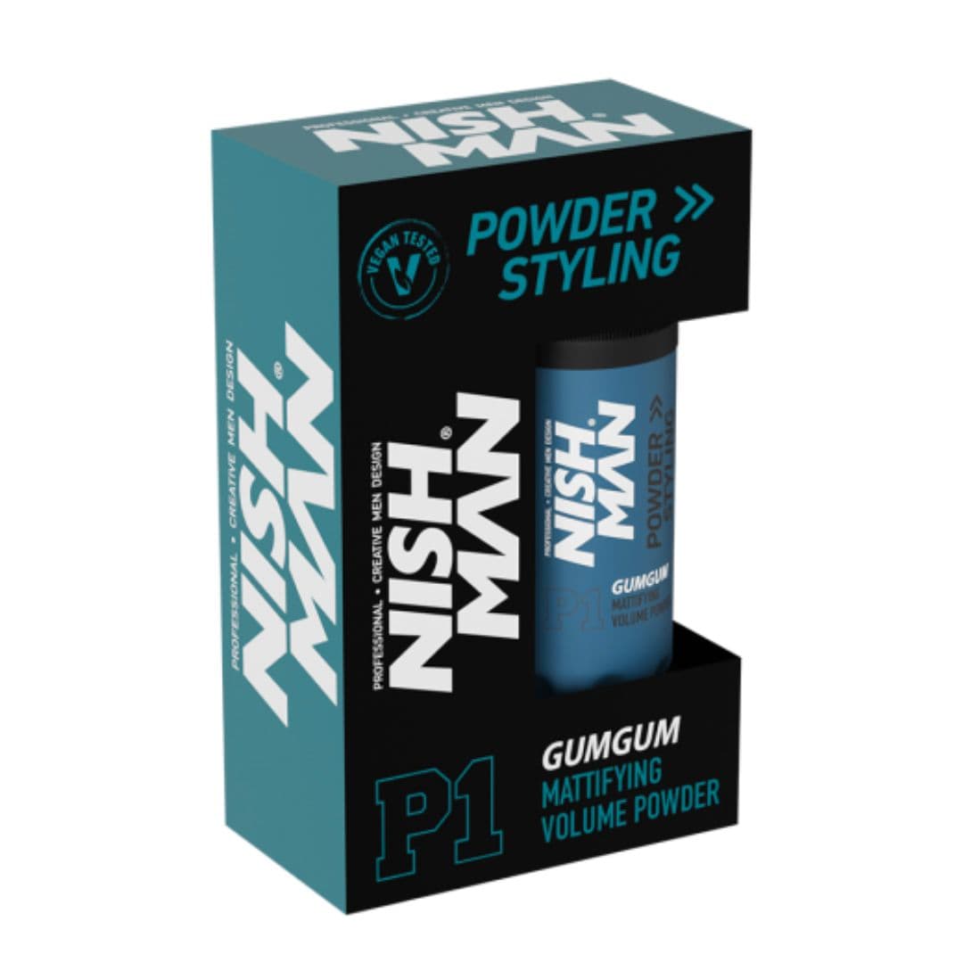 Nishman P1 "GUMGUM" Mattifying Volume Powder - objemový pudr s vůní žvýkačky, 20 g