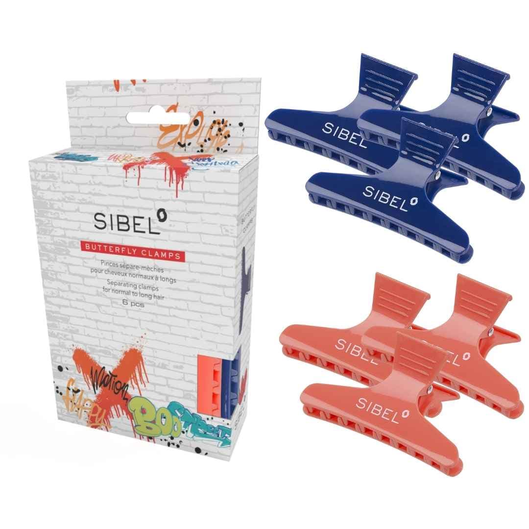 Sibel Graffiti BUTTERFLY CLAMPS P005579 - set kolíčků na vlasy, 6 ks
