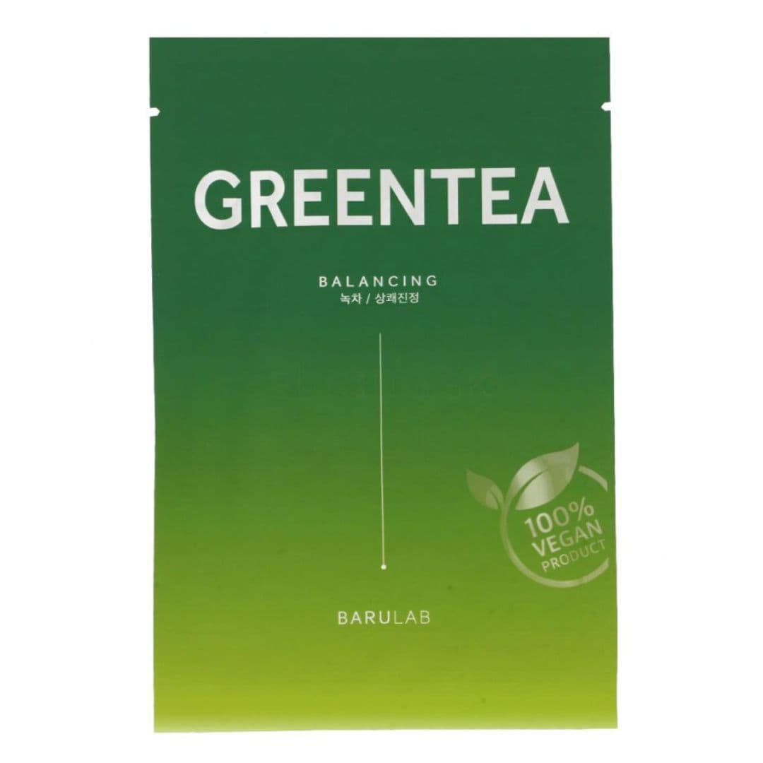 BARULAB Green Tea Sheet Mask - detoxikační pleťová maska, 23 g
