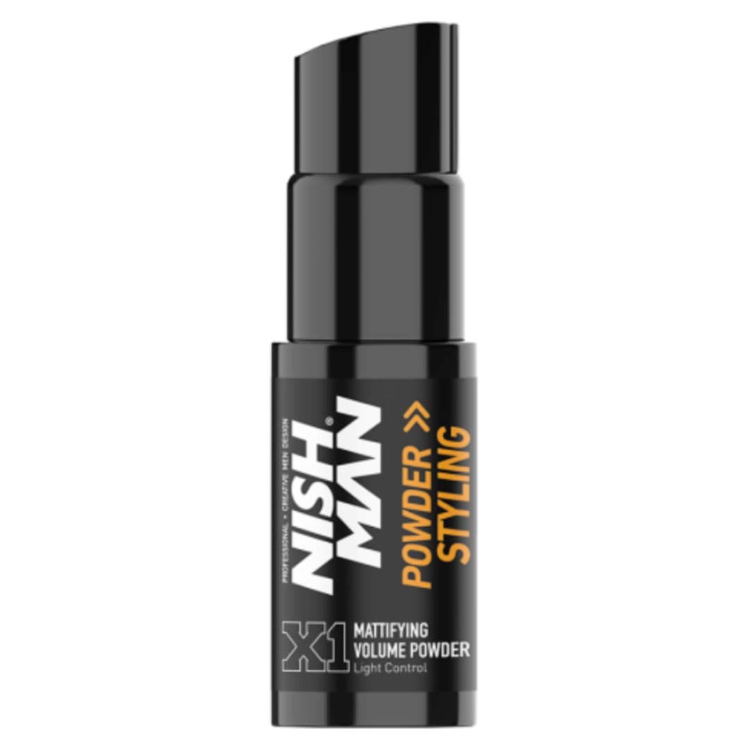 S APLIKÁTOREM: Nishman X1 Barber Styling Powder - objemový pudr se střední fixací, 20 g