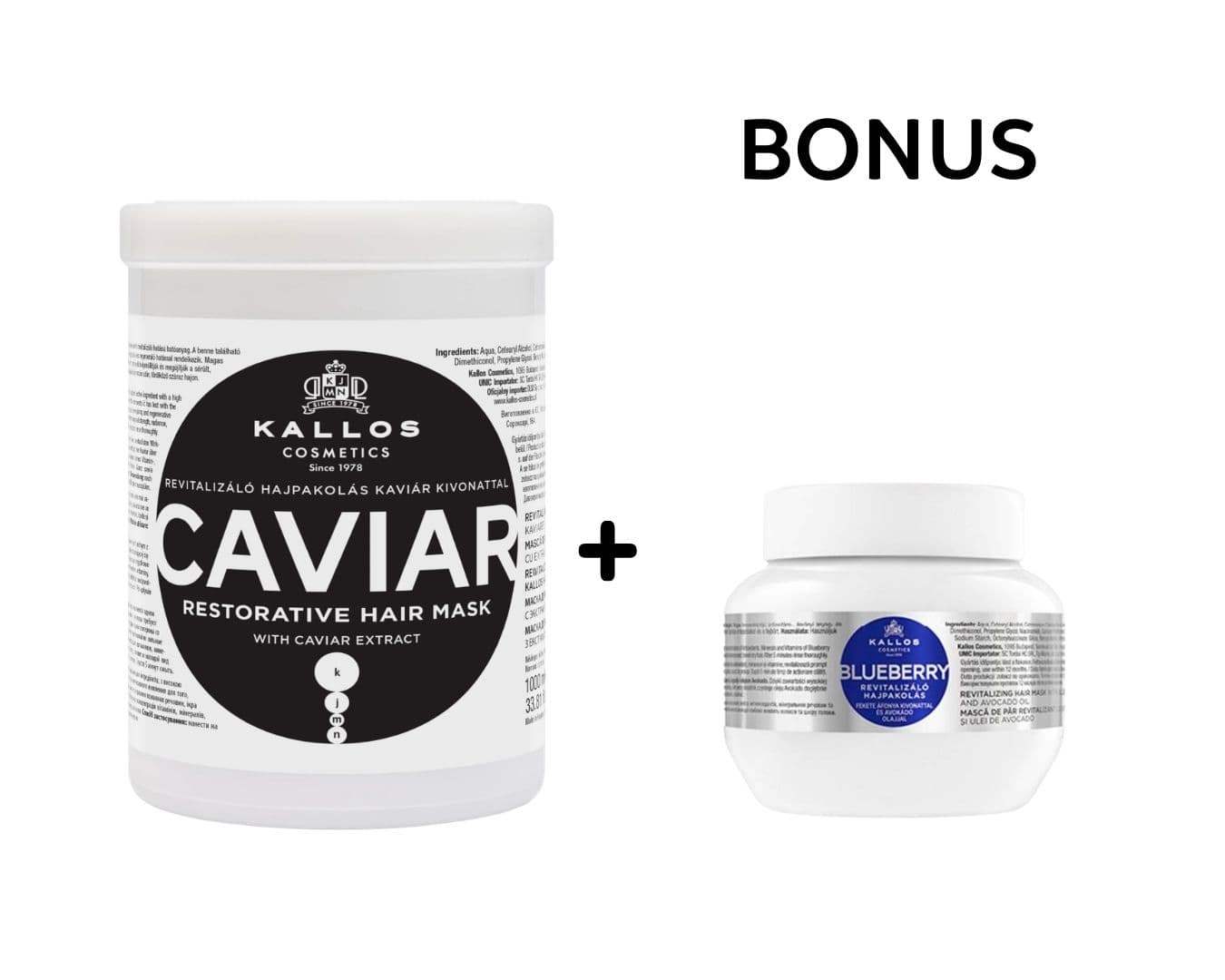 AKCE: Kallos Hair Mask - maska na vlasy dle svého výběru, 1000 ml + 250 ml