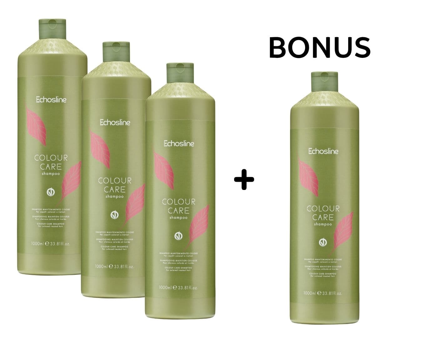 AKCE: 3+1 Echosline Colour Care System Shampoo - šampon pro barvené vlasy, 1000 ml