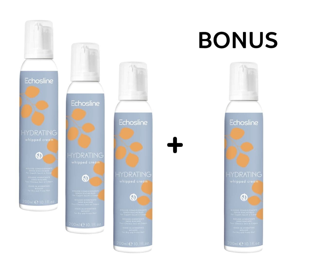 AKCE: 3+1 Echosline Hydrating Whipped Cream - hydratační "šlehačka" na vlasy, 200 ml