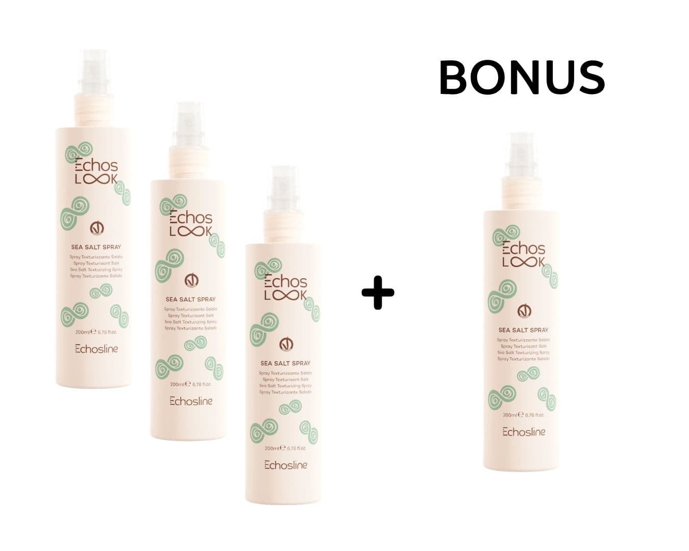 AKCE: 3+1 Echos Look Sea Salt Spray - slaný sprej pro vytvoření textury, 200 ml