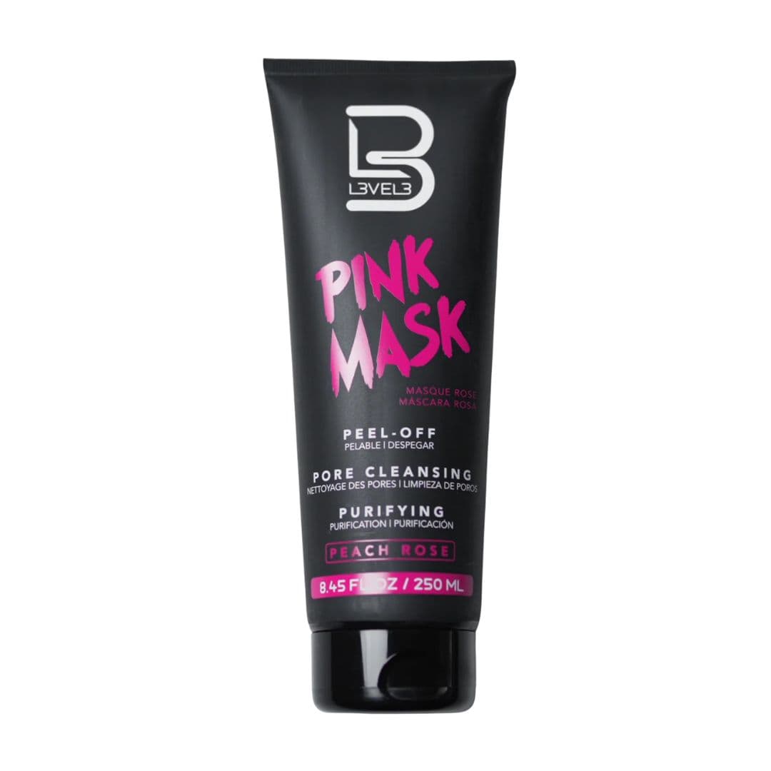 L3VEL3 PINK Peel Off Mask - růžová slupovací maska s kaolínem, 250 ml