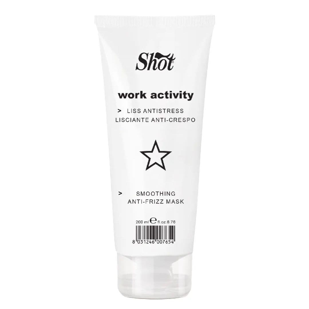 Shot Work Activity Liss Antistress Smoothing Anti-Frizz Mask - uhlazující krém i jako leave in i jako maska, 200 ml