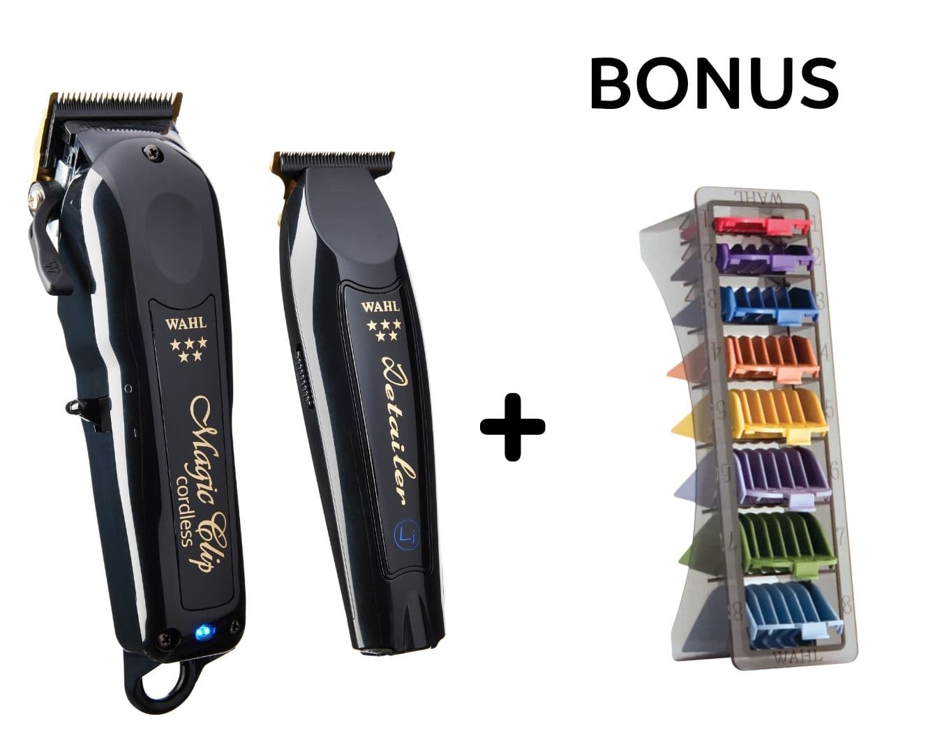 Wahl Cordless Barber Combo Black (3025726) - set střihacího a konturovacího strojku + stlačený vzduch, 400 ml + M22 olej na mazání stříhací hlavice, 200 ml