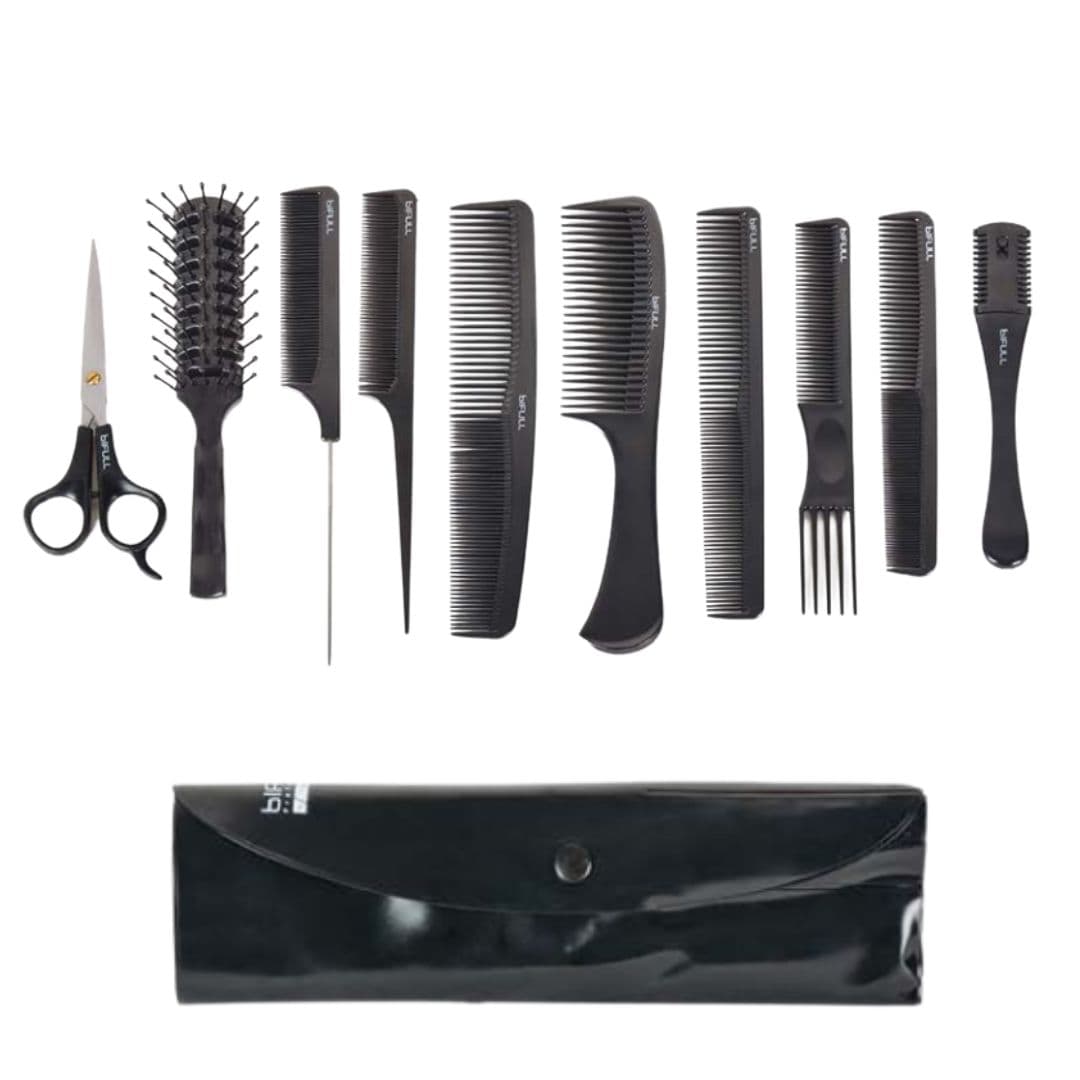 Bifull Comb Set (BFPEI43048) - set hřebenů s nůžkami a pouzdrem