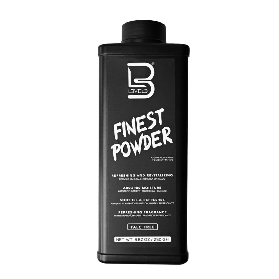 L3VEL3 Finest Powder Talc Free - pudr na odstranění vlhkosti, zklidnění pokožky, 250 g