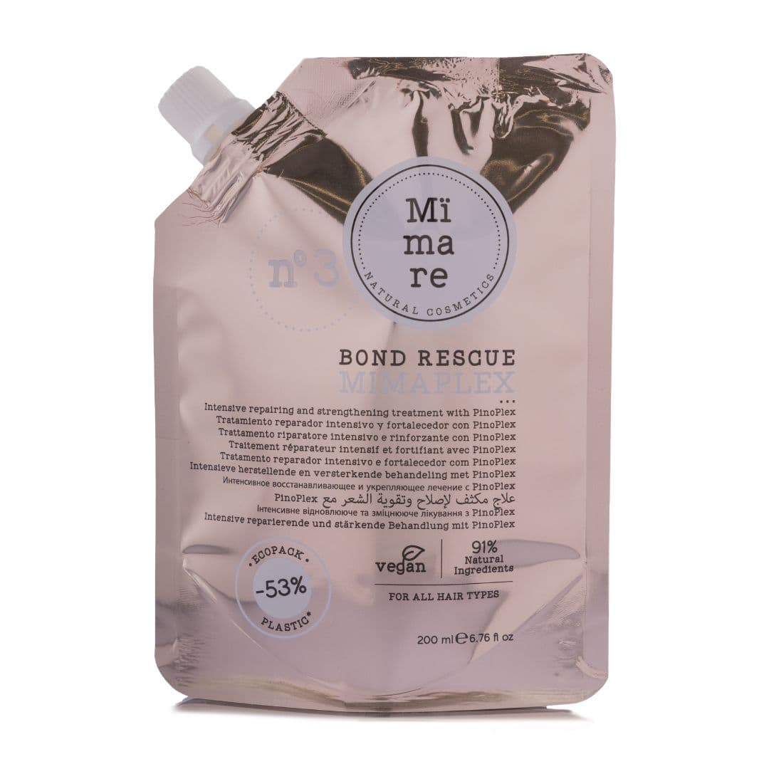 Mïmare Mimaplex Bond Rescue No.3 - intenzivní regenerační kúra určená pro všechny typy poškozených, suchých a lámavých vlasů, 200 ml