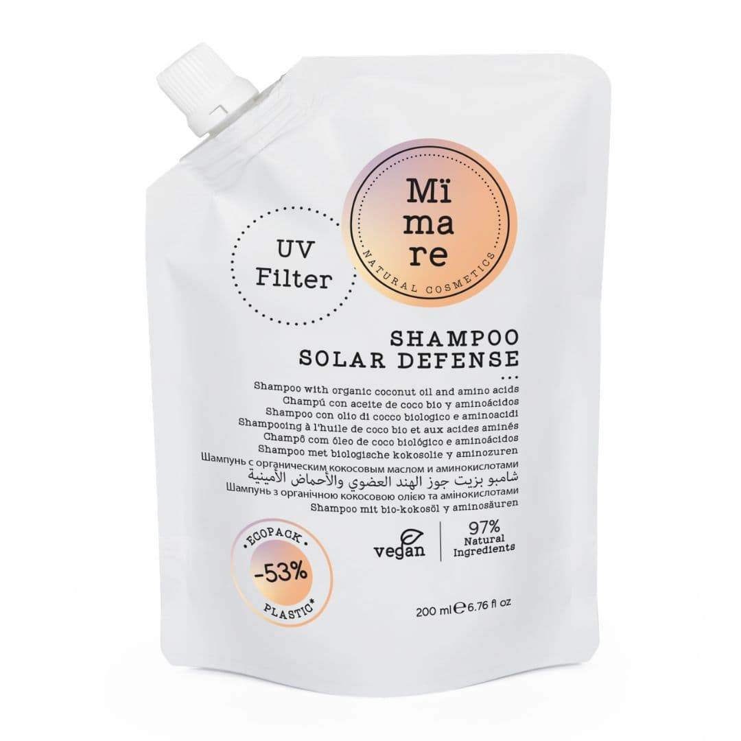 Mïmare Solar Defense Shampoo - ochranný šampon na vlasy vystavené slunci, chlóru, soli a písku, 200 ml