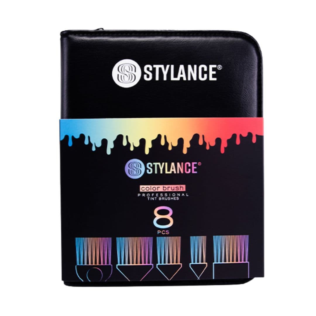 Stylance Dye Brush Set 8 Pcs - set 8 ks štětců s fialovými štětinami v obalu